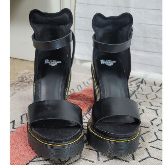 DR. MARTEN'S MEDEA PLATFORM SANDAL IN BLACK, SZ 9 - Picture 7 of 15